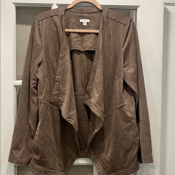 J. Jill Jackets & Blazers - J. Jill Tan Suede Women's Blazer